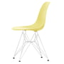 Vitra - Eames Plastic Side Chair DSR RE, weiss / citron (Filzgleiter basic dark)