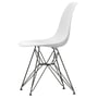 Vitra - Eames Plastic Side Chair DSR RE, basic dark / baumwollweiss (Filzgleiter basic dark)