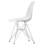 Vitra - Eames Plastic Side Chair DSR RE, verchromt / baumwollweiss (Filzgleiter basic dark)