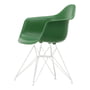 Vitra - Eames Plastic Armchair DAR RE, weiss / smaragd (Filzgleiter basic dark)