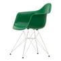 Vitra - Eames Plastic Armchair DAR RE, weiss / smaragd (Filzgleiter basic dark)