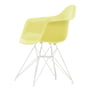 Vitra - Eames Plastic Armchair DAR RE, weiss / citron (Filzgleiter basic dark)