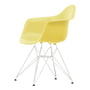 Vitra - Eames Plastic Armchair DAR RE, weiss / citron (Filzgleiter basic dark)