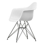 Vitra - Eames Plastic Armchair DAR RE, basic dark / baumwollweiss (Filzgleiter basic dark)