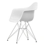 Vitra - Eames Plastic Armchair DAR RE, verchromt / baumwollweiss (Filzgleiter basic dark)	
