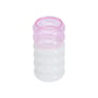 Design Letters - Bubble - 2 in 1 Vase & Kerzenhalter, H 13,5 cm, pink / milky white