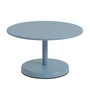 Muuto - Linear Steel Outdoor Kaffeetisch, Ø 70 x H 40 cm, hellblau