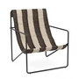 Ferm Living - Desert Lounge Chair, schwarz / off-white / chocolate