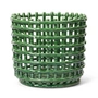 Ferm Living - Keramik Korb, gross, emerald green