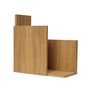 Ferm Living - Stagger Wandregal, 30 x 30 cm, Eiche geölt