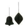 Broste Copenhagen - Chime Bell Deko-Anhänger, Ø 8 x H 9 cm, thyme (2er-Set)