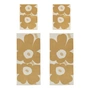 Marimekko - Unikko Handtuch & Badetuch Set, off-white / straw (4er-Set) (60th Anniversary Collection)