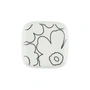 Marimekko - Oiva Piirto Unikko Teller, 10 x 10 cm, weiss / schwarz