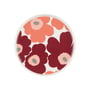 Marimekko - Oiva Unikko Teller, Ø 20 cm, weiss / dark cherry / salmon red