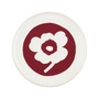 Marimekko - Oiva Unikko Teller, Ø 25 cm, weiss / dark cherry / braun