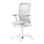 Wilkhahn - AT 187/71 Mesh Bürodrehstuhl ohne Sitztiefenverlängerung, weiss / hellgrau (Teppichboden)