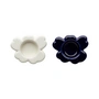 Marimekko - Unikko Teelichthalter, weiss matt / cobalt (2er-Set) (60th Anniversary Collection)