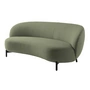 Kartell - Lunam Sofa, schwarz / grün (Stoff Orsetto)