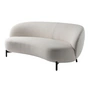 Kartell - Lunam Sofa, schwarz / weiss (Stoff Orsetto)