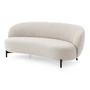 Kartell - Lunam Sofa, schwarz / weiss (Stoff Curly)