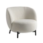 Kartell - Lunam Sessel, schwarz / weiss (Stoff Orsetto)