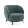 Kartell - Lunam Sessel, schwarz / petrol (Stoff Curly)