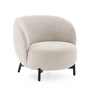 Kartell - Lunam Sessel, schwarz / weiss (Stoff Curly)