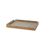 Lind DNA - Airy Teak Tablett Square M, Teak / Nupo light grey