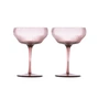 Pols Potten - Pum Coupe Glas, dunkelviolett (2er-Set)