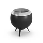 höfats - MOON 45 Feuerschale mit niedrigem Fuss, Edelstahl / schwarz