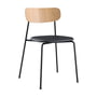 Andersen Furniture - Scope Stuhl, Gestell schwarz / Eiche weiss gefärbt / Leder schwarz