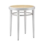 Thonet - 214 RH Hocker, Rohrgeflecht mit Kunststoffstützgewebe / Buche weiss lasiert (TP 200)