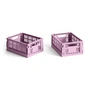 HAY - Colour Crate Korb Mini, 17 x 13 cm, dusty rose, recycled (2er-Set)