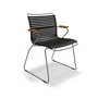HOUE - CLICK Outdoor Dining Armlehnstuhl mit niedriger Lehne, schwarz