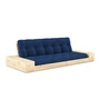 Karup Design - Base Schlafsofa mit Aufbewahrung, Kiefer klar lackiert / royal blue