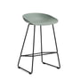 Hay - About A Stool AAS 38 Barhocker H 76, schwarz / fall green 2.0 (Filzgleiter)