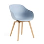 Hay - About A Chair AAC 222, Eiche lackiert / slate blue 2.0 (Filzgleiter)