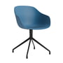 Hay - About A Chair AAC 220, schwarz / azure blue 2.0 (Filzgleiter)