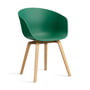 Hay - About A Chair AAC 22, Eiche lackiert / teal green 2.0 (Filzgleiter)