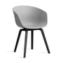 Hay - About A Chair AAC 22, Eiche schwarz lackiert / concrete grey 2.0 (Filzgleiter)