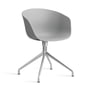 Hay - About A Chair AAC 20, Aluminium poliert / concrete grey 2.0 (Filzgleiter)