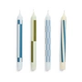 HAY - Pattern Stabkerzen, H 24 cm, green / blue (4er-Set)