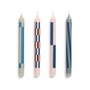 HAY - Pattern Stabkerzen, H 24 cm, light pink / blue (4er-Set)