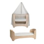 Leander - Baby-Juniorbett whitewash mit Betthimmel, weiss