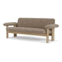 Audo - Brasilia 2-Sitzer Sofa, Eiche natur / Schaffell Sahara braun