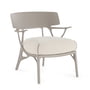 Kartell - A.I. Lounge Chair, grau / weiss (Stoff Bouclé Riccio)