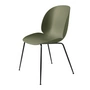 Gubi - Beetle Dining Chair, Conic Base schwarz / fern green