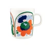 Marimekko - Oiva Karuselli Becher mit Henkel, 250 ml, weiss / hellblau / orange