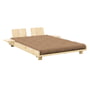 Karup Design - Social Bett 140 x 200 cm, komplett-Set, mocca / Kiefer klar