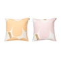 Marimekko - Unikko Kissenbezug, 50 x 50 cm, weiss / light pink / apricot / gold (2er-Set)